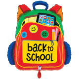 Ballongruß XL: Schulranzen - Back to School  - 55 cm
