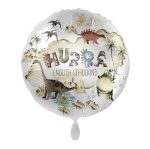 Ballongruß: Hurra endlich Schulkind- Dinosaurier - 35 cm