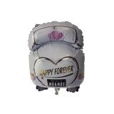 Ballongruß: AutoMr & Mrs - Happy Forever - 45 cm