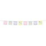 Girlande Happy Birthday Einhorn & Regenbogen - 6 Meter
