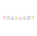 Girlande Happy Birthday Einhorn & Regenbogen - 6 Meter