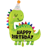 Ballongruß XL: Happy Birthday - Dino - 85 cm