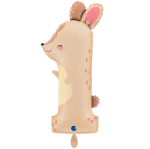 Folienballon Zahl 1 - Hase - Puppyloon - 97 cm