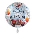 Ballongruß: Mit tatü tata ins neue Lebensjahr - Feuerwehr - 35 cm