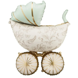 Ballongruß XL: Kinderwagen - 75 cm