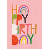 Postkarte Happy Birthday to you - Rainbow