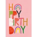 Postkarte Happy Birthday to you - Rainbow