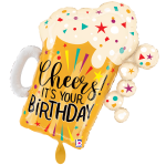 Folienballon Happy Birthday - Bierglas - 69 cm