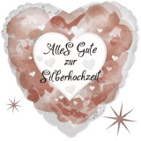 Folienherz Alles Gute zur Silberhochzeit -  45 cm
