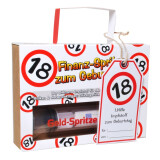 Finanzspritze 18 Geburtstag - 4,5 x 14,5 cm