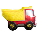 Ballongruß XL: Laster - Gelb Rot - 60 cm