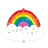 Ballongruß XL: Regenbogen - Konfetti - 55 cm