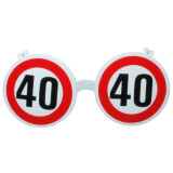 Spaß-Brille 40 Verkehrsschilder -...