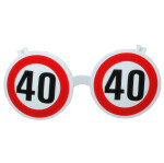 Spaß-Brille 40 Verkehrsschilder - Einheitsgröße