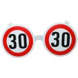 Spaß-Brille 30 Verkehrsschilder -...