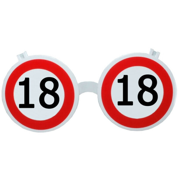 Spaß-Brille 18 Verkehrsschilder - Einheitsgröße