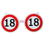 Spaß-Brille 18 Verkehrsschilder - Einheitsgröße