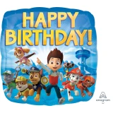 Folienballon Happy Birthday Paw Patrol - Quadrat - 45 cm