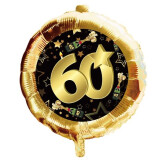 Folienballon 60 - Schwarz Gold - Sektflaschen - 45 cm