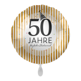 Folienballon 50 Jahre - Herzlichen Glückwunscht - 45 cm