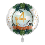 Ballongruß: 4 let`s get wild - 35 cm