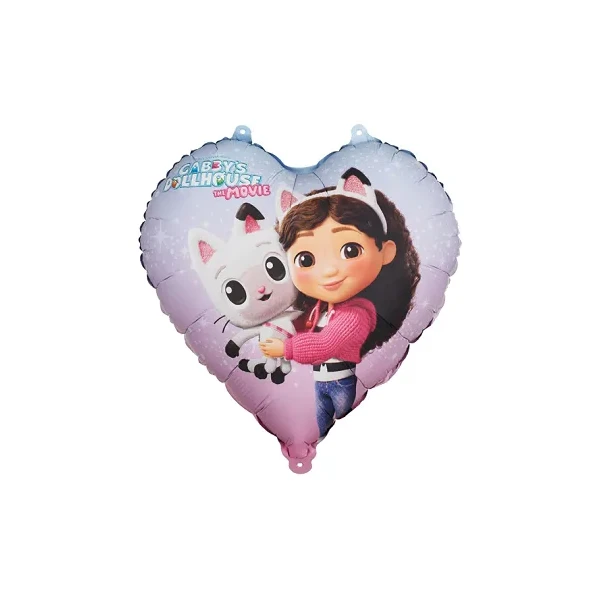 Ballongruß: Herz Gabbys Dollhouse - 35 cm