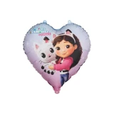 Ballongruß: Herz Gabbys Dollhouse - 35 cm