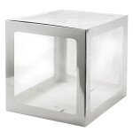 DIY Geschenkbox Ballonbox Silber- 30 x 30 x 30 cm - Papprahmen