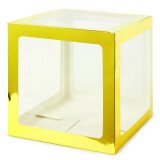 DIY Geschenkbox Ballonbox Gold - 30 x 30 x 30 cm -...