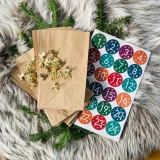 DIY Adventskalender - 24 Tüten, Aufkleber, Klammern...