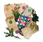 DIY Adventskalender - 24 Tüten, Aufkleber, Klammern - Set 5