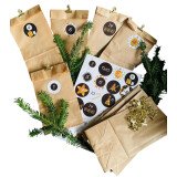 DIY Adventskalender - 24 Tüten, Aufkleber, Klammern...
