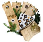 DIY Adventskalender - 24 Tüten, Aufkleber, Klammern - Set 4