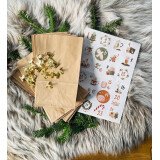 DIY Adventskalender - 24 Tüten, Aufkleber, Klammern...