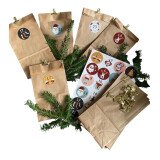 DIY Adventskalender - 24 Tüten, Aufkleber, Klammern...