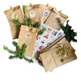 DIY Adventskalender - 24 Tüten, Aufkleber, Klammern...