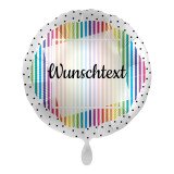 Ballongruß: Regenbogenstreifen - Personalisiert -...
