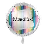 Ballongruß: Regenbogenstreifen - Personalisiert - 35 cm