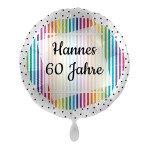 Ballongruß: Regenbogenstreifen - Personalisiert - 35 cm