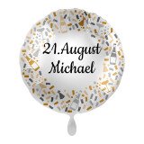 Ballongruß: Konfetti Party - Personalisiert - 35 cm