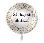 Ballongruß: Konfetti Party - Personalisiert - 35 cm
