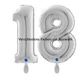 Folienballon Zahlen 18 - Farbe wählbar - 66 cm