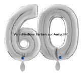 Folienballon Zahlen 60 - Farbe wählbar - 100 cm