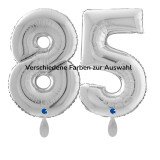 Folienballon Zahlen 85 - Farbe wählbar - 100 cm