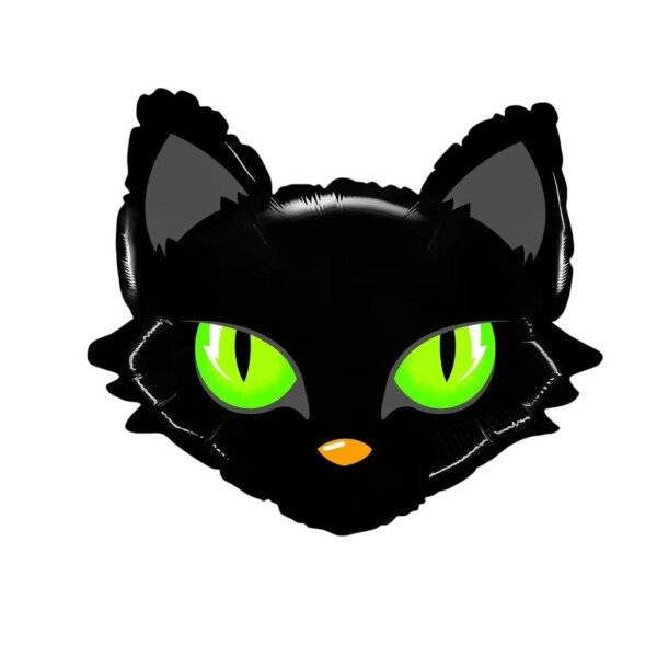 Folienballon Katze - Grüne Augen -  64 cm