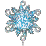 Folienballon Schneeflocke - 97 cm