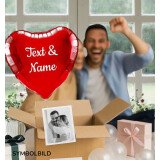 Ballongruß: Herz - Personalisiert - Farbauswahl -...