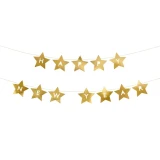 Girlande Happy New Year - Goldene Sterne - 2,9 Meter