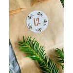 Adventskalender fertig gefüllt mit Geschenken 24 Tüten - Natur