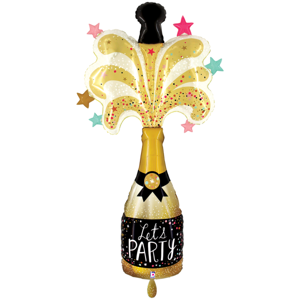 Folienballon Sektflasche Let`Party - 187 cm